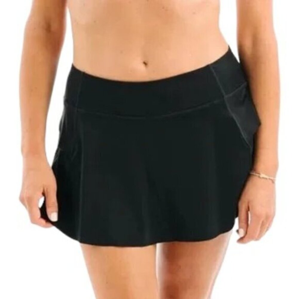 Zyia Active Black Grand Slam Tennis Golf Skort Two Pockets Size Large EUC #1079